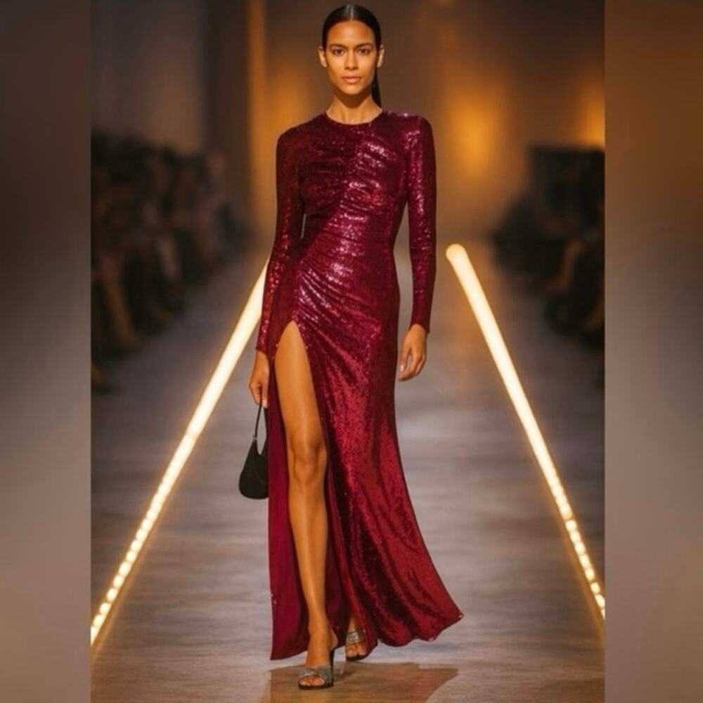 NWT The New Arrivals Ilkyaz Ozel Iman Sequin Gown FR 40 US 8 Formal Dress Prom